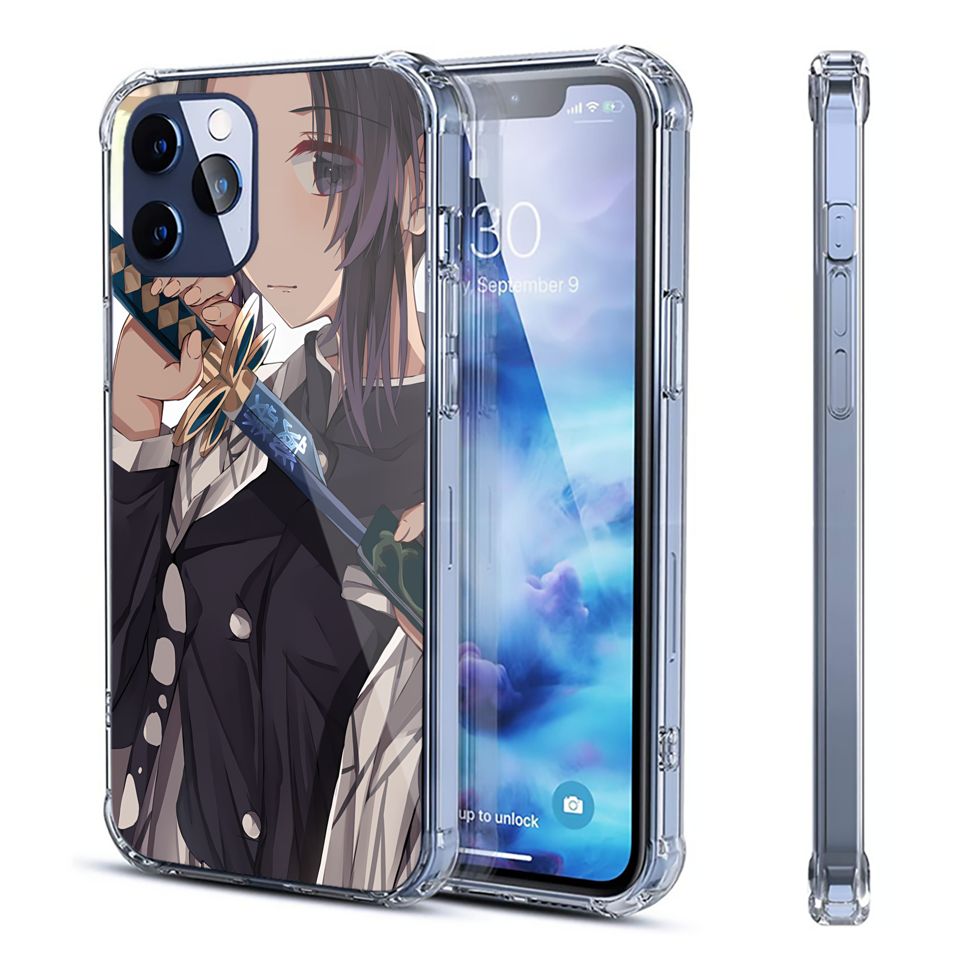 （画像用） 鬼滅の刃（きめつのやいば）蟲柱-胡蝶 しのぶ／こちょう しのぶ Kochou Shinobu 【iPhone 12シリーズ対応】透明スマホケース（クリアソフトケース）